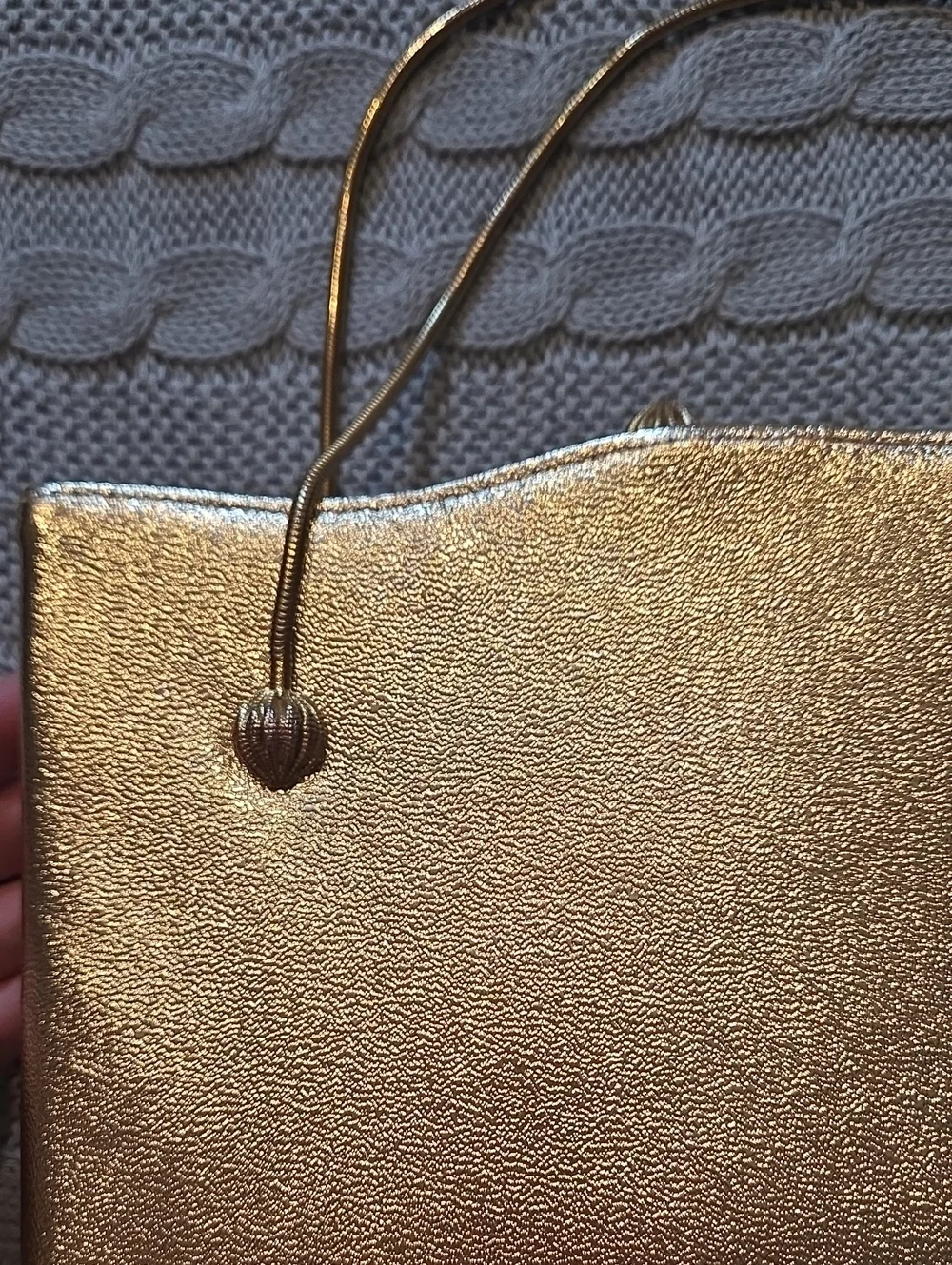 Vintage After Five Clutch W/ Coin Purse  50s 60s Gold Lining Chain Made In USA